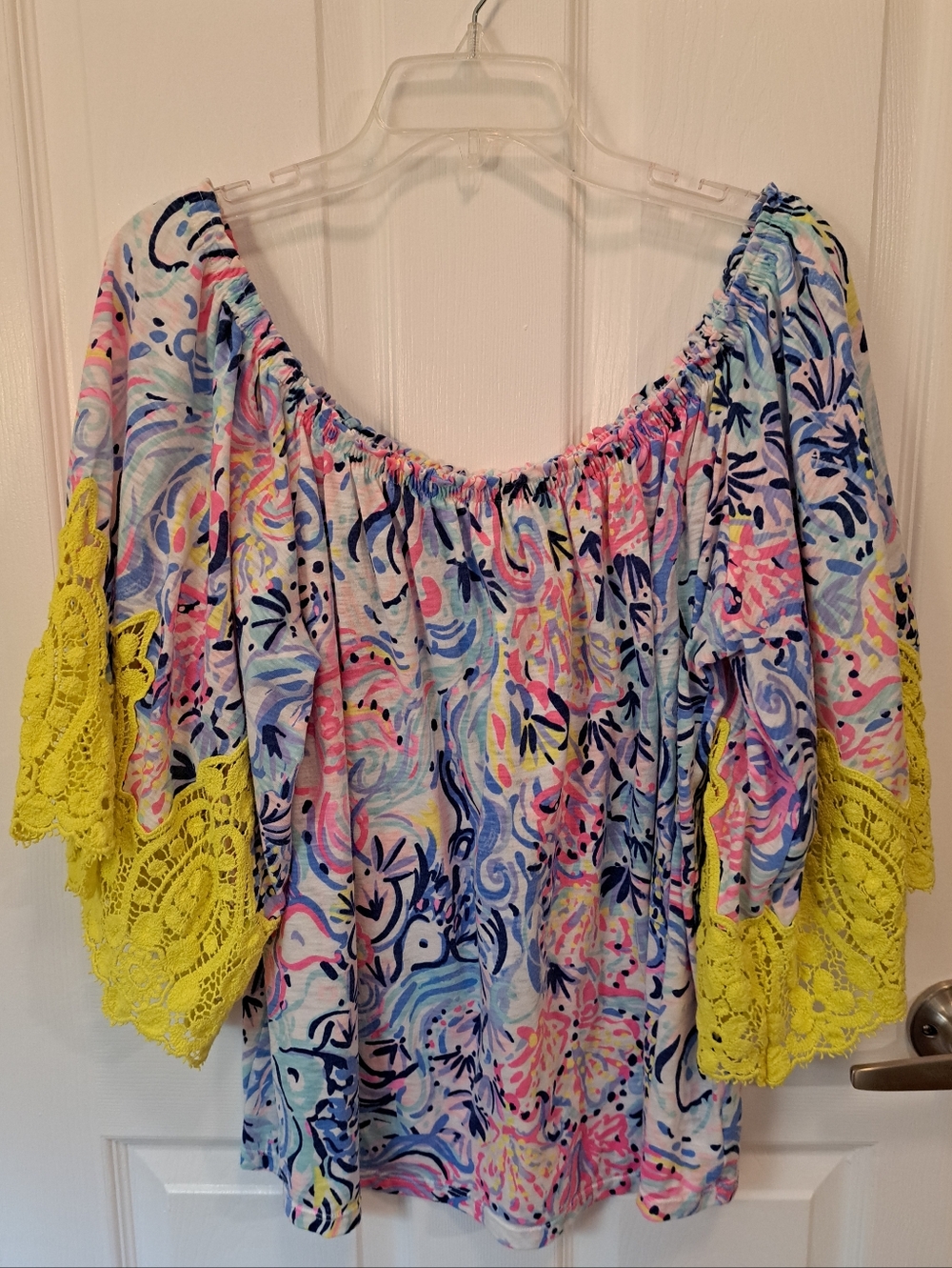 Lilly Pulitzer Zaylee Off The Shoulder Top Multi So Sophisticated